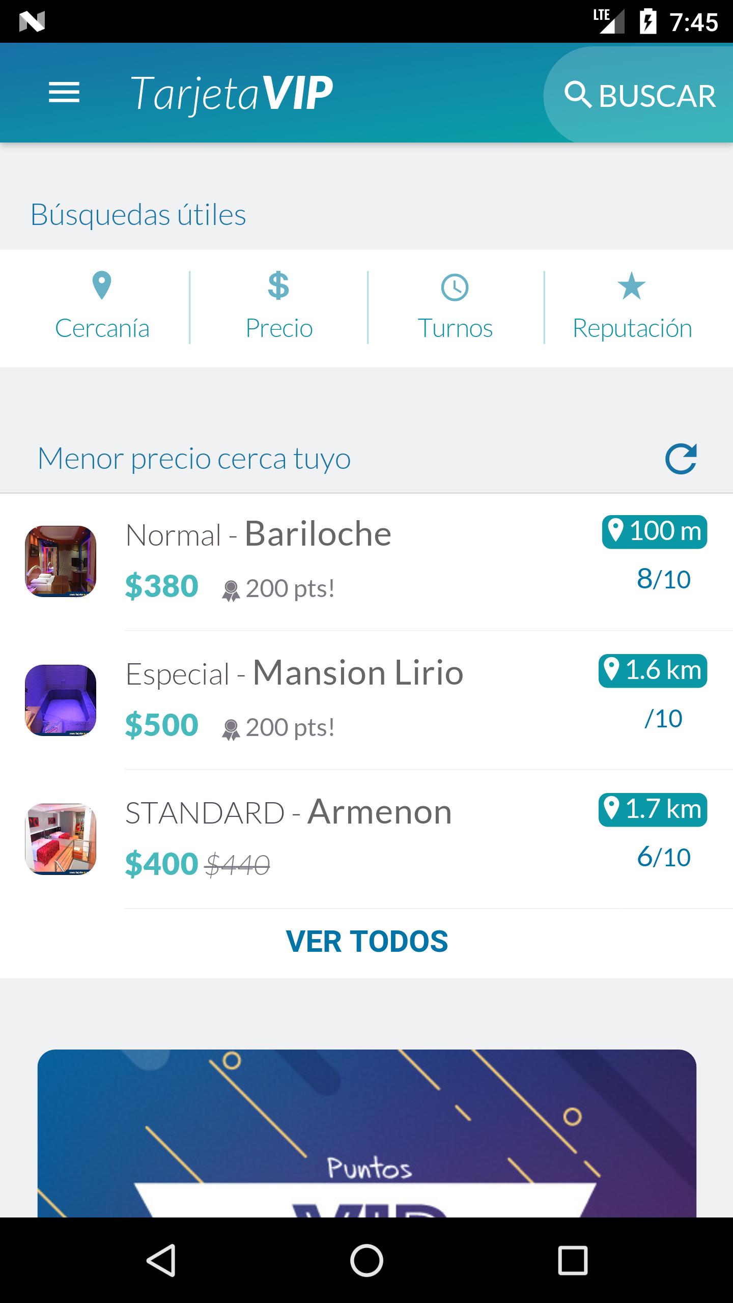 Tarjeta Vip