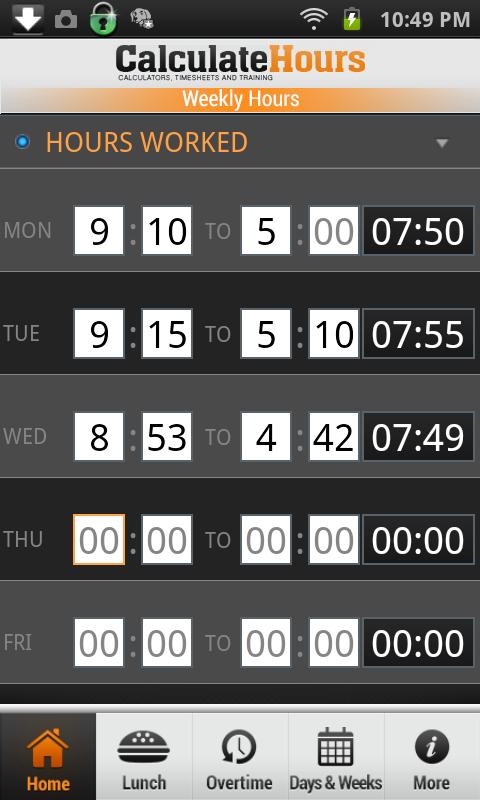 Time Card Calculator-TimeClock