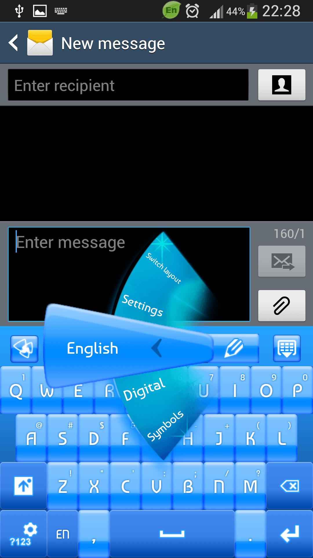 Keyboard Blue Neon