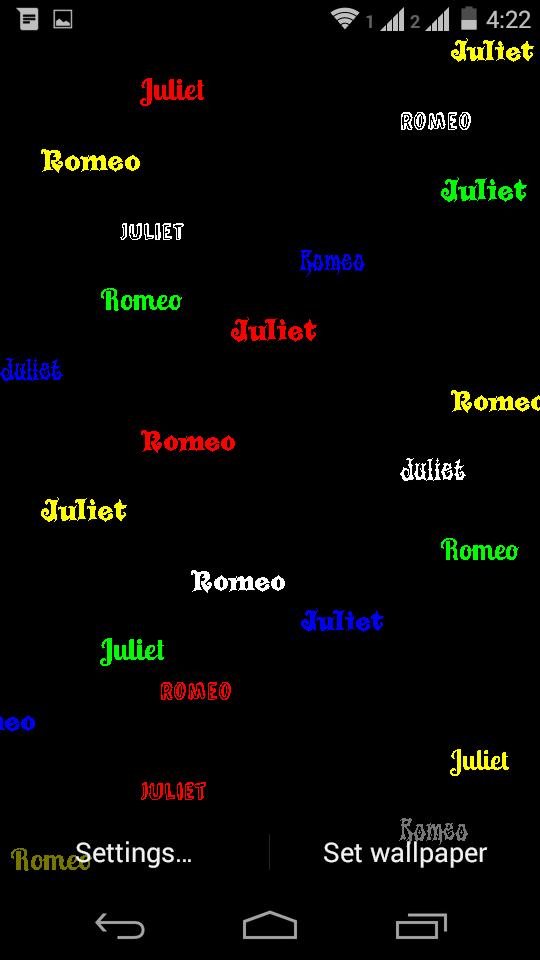 Love Names Live Wallpaper