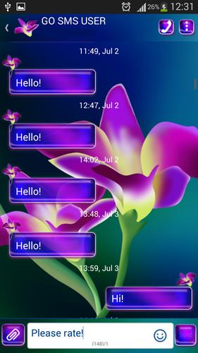 GO SMS Orchid