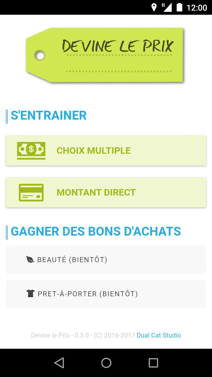 Devine le prix