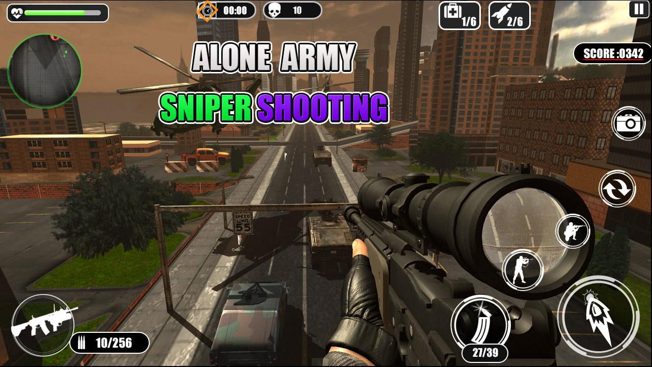 Alone Army Sniper Shooting