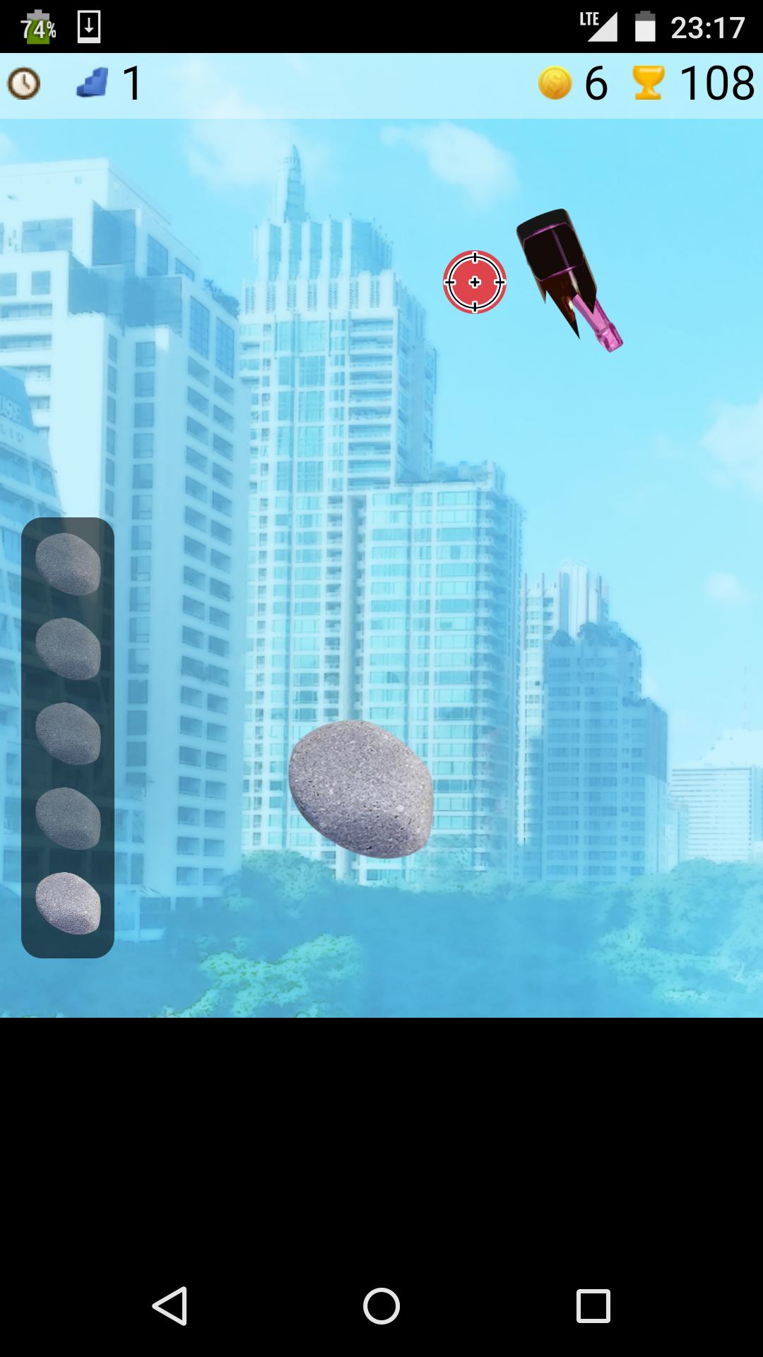 stone bottle shoot game